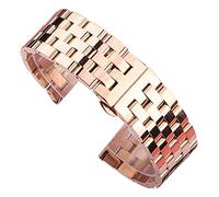 CYPHE Pulsera de correa de metal sólido Plata Negro Rosa Oro Menores 316L Correa de acero inoxidable Strap 20 mm 22 mm 24 mm 26 mm correa de reloj (Color : Rose Gold, Size : 26mm)
