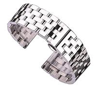 CYPHE Pulsera de correa de metal sólido Plata Negro Rosa Oro Menores 316L Correa de acero inoxidable Strap 20 mm 22 mm 24 mm 26 mm correa de reloj (Color : Silver, Size : 20mm)