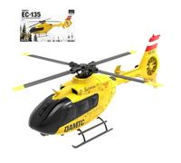 CyplayMach YU XIANG EC-135 RC Helicóptero escala 1/36 - Motor sin escobillas de accionamiento directo 2.4G 6CH, modo de vuelo dual 3D/6G, versión RTF con control remoto (2 baterías)