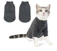 Cyponpy Jersey de gato con mangas cálido ropa de gato invierno elástico pijama sphynx ropa gato body sin pelo sudadera para gatos suéter gato suave abrigo
