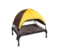 Cypreason - Cama para perro, gato, cama de campamento elevada, cama para perro, elevada, con toldo para perros, de tela, cama para elevado, con toldo extraíble, ideal para el jardín