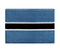 Cypress Collectibles - Parche de bandera de Botswana - Aplique bordado de alta calidad - Parches para planchar - Dimensiones: 8,9 x 6,3 cm