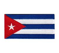 Cypress Collectibles - Parche de bandera de Cuba - Aplique bordado de alta calidad - Parches para planchar - Dimensiones: 8,9 x 4,4 cm