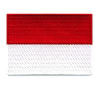 Cypress Collectibles - Parche de bandera de Indonesia - Aplique bordado de alta calidad - Parches para planchar - Dimensiones: 8,9 x 6,3 cm