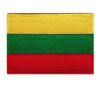 Cypress Collectibles - Parche de bandera de Lituania - Aplique bordado - Parches para planchar - Dimensiones: 8,9 x 6,3 cm