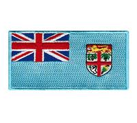 Cypress Collectibles - Parche de la bandera de Fiji - Aplique bordado de alta calidad - Parches para planchar - Dimensiones: 8,9 x 4,4 cm