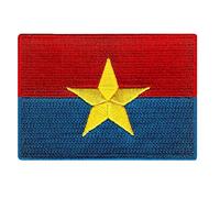 Cypress Collectibles - Parche de la bandera de Vietnam del Norte - Apliques bordados de alta calidad - Parches para planchar de país asiático - Dimensiones: 3.5 x 2.5 pulgadas