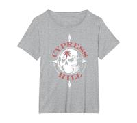Cypress Hill - Cronología Camiseta, Mujer Tallas Grandes, Gris Jaspeado, 4XL Grande