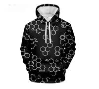 CYQCRONX Sudadera con Capucha Divertida con patrón de fórmula de física matemática Informal de Manga Larga para Hombre con Estampado 3D Ropa de Calle Holgada