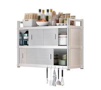 CYQQRDZSW Armario Cocina Pared Mueble Baño Suspendido Armario Lavadero para Organizar Utensilios de Cocina Ideal para Cocina Baño y Despensa(60x35x90cm/23x13x35in)