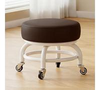 CYQQRDZSW Taburete con Ruedas, Taburete Bajo de 360° para Taller, Taburete de Pedicura para Trabajos de Jardinería, para Reparaciones en El Garaje, Limpieza de Suelos(Bronze)