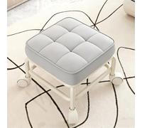 CYQQRDZSW Taburete con Ruedas, Taburete de Pedicura Silencioso, Taburete Móvil para Taller, para Cambiarse de Zapatos, Maquillarse, Limpiar(Gray)