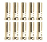 Cyrank 10 Uds E14 Tubo de Metal para Soporte de lámpara de Vela Base de lámpara Accesorios de iluminación 25x80mm E14 Funda de Soporte de lámpara(Oro)