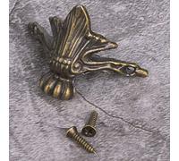 Cyrank 10 uds Patas de Joyero, Decorativos Patas de Caja Retro Protectores de Esquina con Tornillos, Caja de Madera Patas Protectores de Esquina, Caja de Joyería de aleación de Zinc Pie