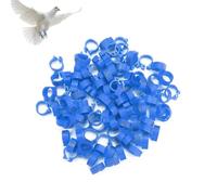 Cyrank 100 Unids/Bolsa De Anillos para Palomas, 8MM 001-100 Plástico Anillas para Pollo Anillos De Pata De Pollo Letras De Plástico Numeradas, Anillos De Bandas para Patas De Pájaro Y Paloma(Azul)