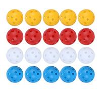 Cyrank 20 Pelotas de Golf para Practicar, Bola Hueca de Flujo de Aire | Pelota hueca de flujo de aire de entrenamiento de golf de plástico, pelotas de golf de práctica para patio trasero multicolor