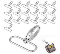 Cyrank 20 Piezas de Cierres giratorios Gancho de presión para cordón, Ganchos de presión giratorios con Material de aleación de Zinc Broches giratorios para Llaves de cordón(38mm)