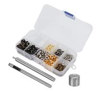 Cyrank 240 Uds. Juegos de Ojales con Ojales, Juegos de Ojales de Metal de 4mm con Herramientas de instalación, Ojales y Arandelas, Ojales para Zapatos, Ropa, artesanías de Cuero