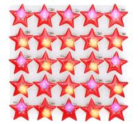 Cyrank 25PCS LED Broches, Estrella en Forma de Broches y Alfileres de Navidad Broche LED Intermitente Broche Alfileres Estrella Insignia Broche para Halloween Navidad Boda Fiesta de cumpleaños