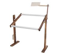 Cyrank Antigua Altura Ajustable Marco de Punto de Cruz, Tipo de pie de Piso de Marco Punto de Cruz, Soporte de Punto de Cruz de Madera, Marco de Suelo para Bordar, Costura, Labor de Aguja