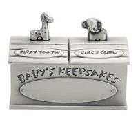 Cyrank Baby First Tooth Fairy and Curl Keepsake Box, Cute Kids Metallic Fairy Teeth Box Treasure Chest Box para Navidad Kids Shower Regalo de cumpleaños(Astilla)