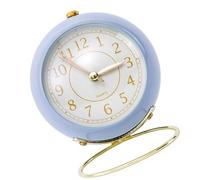 Cyrank Despertador De Cabecera, Sin Tictac, Reloj De Escritorio Alimentado por Batería, Pequeño Reloj De Cabecera, Reloj Despertador Silencioso, Reloj Analógico para Escritorio De Dormitorio(Purple)