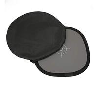 Cyrank Disco De Balance De Blancos De Doble Cara, Tarjeta Gris Al 18% con Objetivo Y Panel Blanco Neutro Tablero De Enfoque Reflector De Referencia Plegable para Cámara