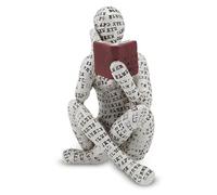 Cyrank Escultura Pensador Abstracto de Resina, Figurita Mujer Leyendo Innovadora Dama Leyendo Pulpa Moldeando Figuritas Leyendo Adornos Adornos de Oficina Figuritas Coleccionables(UN)