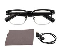 Cyrank Gafas Inteligentes, Gafas De Audio Inteligentes Altavoz De Oído Abierto Gafas De Seguridad Bluetooth Micrófono Y Parlantes Incorporados Gafas Bluetooth para Hombres Y Mujeres(Negro)