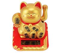 Cyrank Gato Que Hace Señas De La Suerte, Gato De La Suerte Japonés, Lindo Gato Chino, Estatua del Gato De La Fortuna, Gato Chino Que Agita El Brazo para La Decoración del Coche del Hogar(Un Oro)