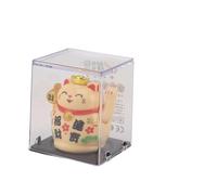 Cyrank Gato Que Hace Señas De La Suerte, Gato Japonés Maneki Neko De La Suerte Que Agita El Brazo, Lindo Chino, Pequeño Que Agita Solar para La Decoración del Coche del Hogar(Amarillo)