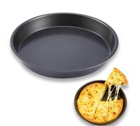 Cyrank Moldes para pizza, Bandeja para pizza de acero al carbono Bandeja para hornear pizza antiadherente Bandeja para pizza redonda, 23 cm