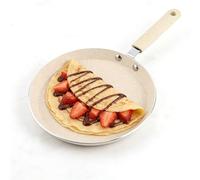 Cyrank Sartén Antiadherente Para Crepes, Sartén, Plancha Para Panqueques, Sartén Plana, Plancha Redonda Comal Para Tortillas Crepe Maker Pan, Compatible Con Todas Las Estufas(18cm)