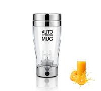 Cyrank Taza de agitación eléctrica de 400 ml, taza de agitación automática eléctrica con taza de mezcla automática automática de acero inoxidable para hombres, mujeres y niños