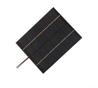 CYRENT 6V 2W Panel Solar 110x136mm Policristalino con Cable para DIY Carga Exterior Batería Fuente de Alimentación Negro