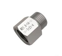 CYRENT Adaptador de recambio de cilindro CO-2 - Convierte TR 21 x 4 a 8.6 x 1/14 pulgadas, aluminio, para reguladores SodaStream y estándar, sello sin fugas