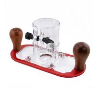 CYRENT Base de enrutador de aleación de aluminio para recortadora laminada, compatible con Makita-RT0700C y DRT50, asas de madera para recortar, fresar y ranurar estables (rojo)