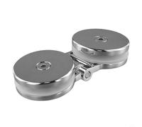 CYRENT Bisagras de mampara de ducha, bisagra de puerta de cristal sin marco, accesorio de baño, abrazadera de puerta de ducha, soporte de pared para fregadero y bandeja de ducha (bisagra de doble lado