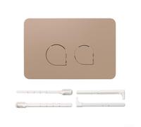 CYRENT Botón de descarga de inodoro de latón cepillado, placa de botón de descarga doble para Geberit 01 10 20 30 50 60 Series Kit de repuesto de cisterna de inodoro blanco ABS (caqui)