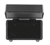 CYRENT Caja eléctrica resistente a la intemperie IP55 con cubiertas desmontables dobles con cerradura para conexiones de cable al aire libre, adaptadores de corriente, transformadores, color negro