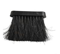 CYRENT Cepillo de chimenea mango de madera cabeza redonda cerdas de palma de coco herramienta de limpieza del hogar polvo de la chimenea eliminación de cenizas compacto para estufa doméstica fácil