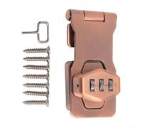 CYRENT Cerradura de combinación de 3 dígitos de metal, sin llave, resistente a la corrosión, para armarios, puertas de granero, baño, exteriores (3 pulgadas, rojo antiguo)