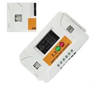 CYRENT Controlador de carga solar LCD con doble salida USB para sistemas de energía solar de 12 V/24 V, blanco y naranja (10 A)