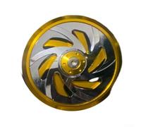 CYRENT Cubierta de aluminio resistente para parrilla de radiador de motocicleta para protección del motor del ventilador giratorio contra los desechos, color negro (E)