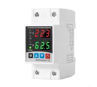 CYRENT - Disyuntor digital de reinicio automático de 40A a 63A con diseño compacto, pantalla de parámetros eléctricos en tiempo real y protección de retardo ajustable para uso doméstico (40A)