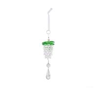 CYRENT Elegante adorno de cono de pino acrílico, decoración navideña versátil para colgar en el árbol de Navidad y uso doméstico (verde)
