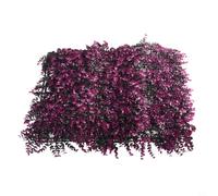 CYRENT Estera artificial césped césped pared seto valla follaje panel hogar jardín pared boda decoración 40x60 cm (morado oscuro)