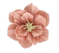 CYRENT Flor plisada colorida, flores de papel tridimensionales, decoración del hogar para boda, cumpleaños, decoración festiva (30 cm, rosa)
