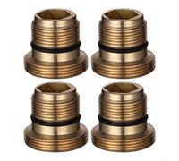 CYRENT Juego de 4 adaptadores de grifo chapados G1/2 G3/4 a 22 mm para reparación de aireador integrado de cocina (16,2 mm)