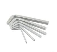 CYRENT Juego de 6 llaves de cabeza cuadrada en forma de L de 3 a 8 mm, acero al cromo vanadio, llave de 4 puntos para tornillos cuadrados, kit de herramientas manuales, acabado plateado